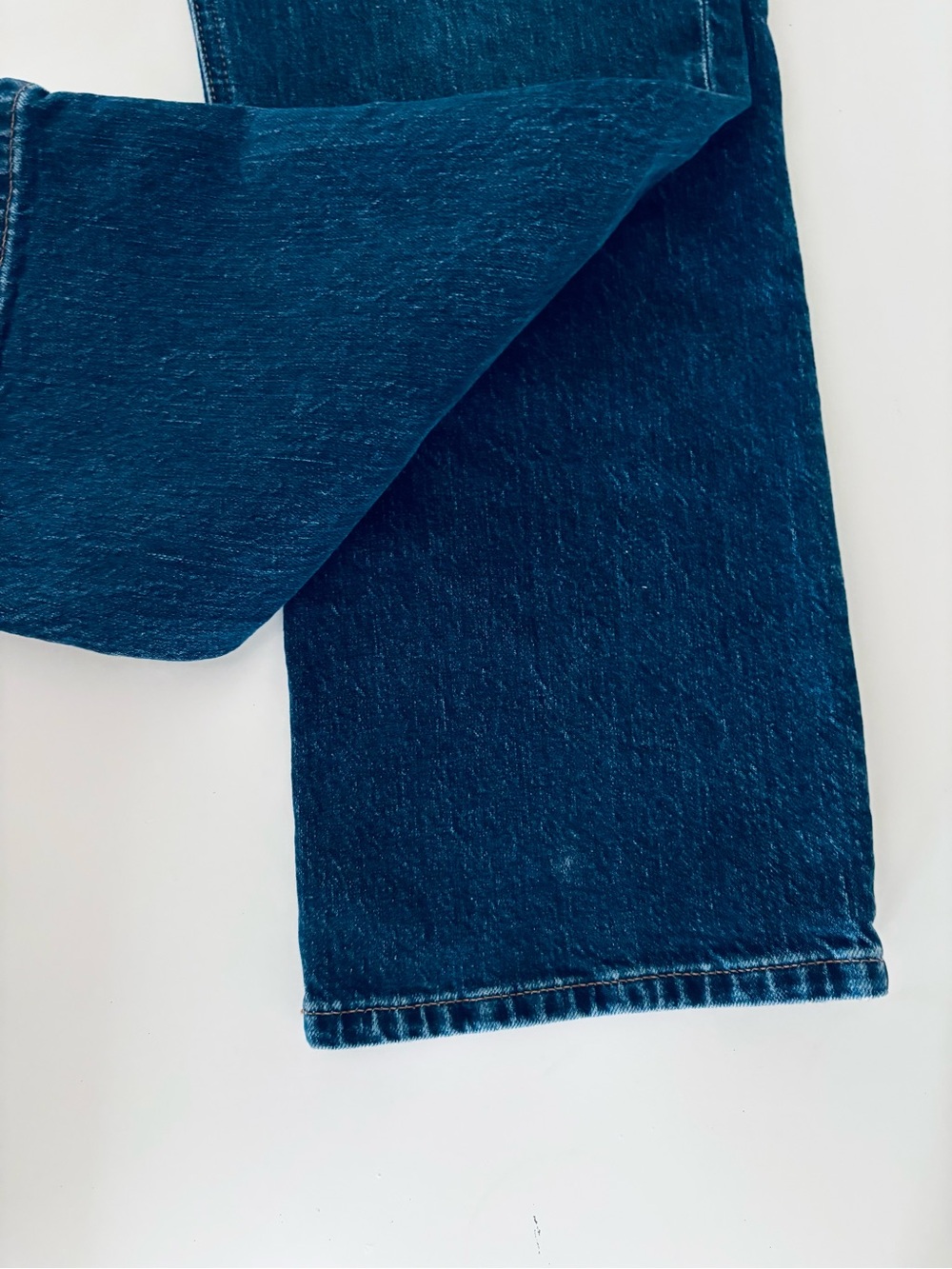 J. Crew Dark Blue Flare Cropped Mid-Rise Button-Fly Jeans - Picture 7 of 11